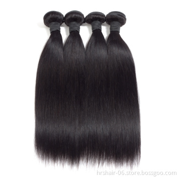 Wholesale 100%  unprocessed professional factory production of high quality natural remy straight virgin brazilian hair bundle